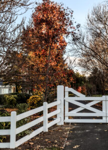 Saltram Rural Timber Gates Painted in White