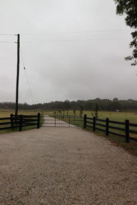Saltram Rural Post and Rail Fence With steel gate