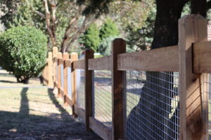 Saltram Rural Classic 3 rail with mesh infill fence