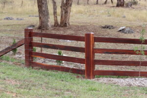 Premium Australian Iron Bark - Natural timber oil - 4 rail - morticed