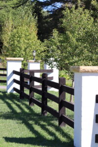 Premium Australian Cypress - Finished with Kentucky Horse Black Stain - 150 x 150 posts