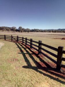 Saltram Rural Cypress Fence stained in Kentucky Horse Black