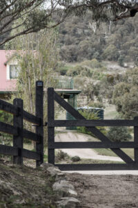 Saltram Rural Timber Gates Stained in Black