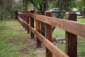 Saltram Rural Ironbark Fence finished with natural timber oil