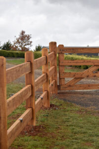 Premium Australian Cypress - Barossa Gate - Natural timber oil - 3 rail - morticed - 125 x 125 posts