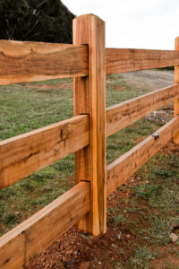 Premium Australian Cypress - Natural timber oil - 3 rail - morticed - 125 x 125 posts