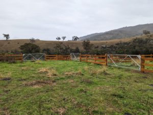 Saltram Rural Post and Rail Fence With steel gates