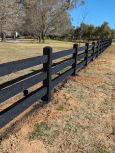 Saltram Rural Cypress Fence - Kentucky Horse Black