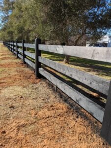 Saltram Rural Cypress Fence - Kentucky Horse Black