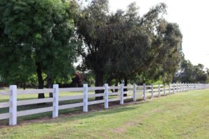 Saltram Rural White Cypress Post and Rail Fence