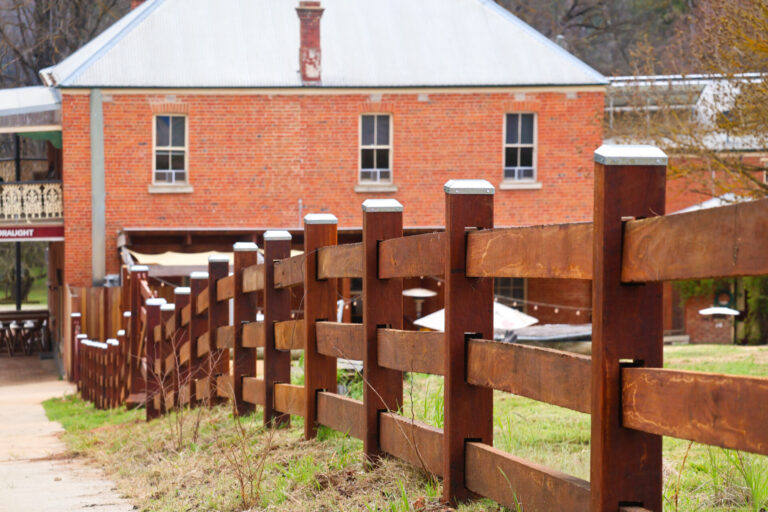Premium Australian Ironbark - 3 rail fully morticed - finished in Natural Timber Oil - 150x150 posts - Galvanised Steel Post Caps