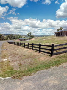 Saltram Rural Cypress Fence stained in Kentucky Horse Black