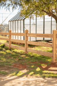 Cypress uncoated 3 Rail - 125 x 125 - Morticed