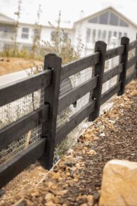 Saltram Rural Cypress fence in SaltraGuard Black