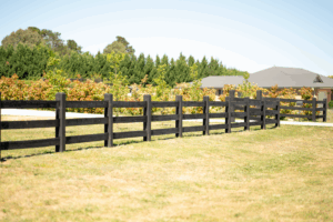 Saltram Rural Cypress Fence - Kentucky Horse Black