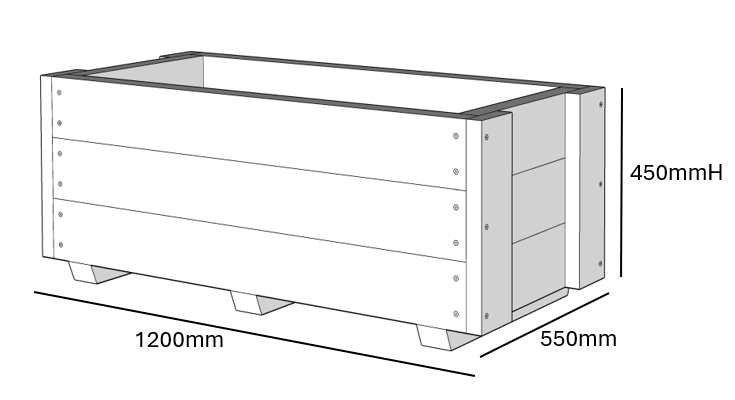 Saltram Rural Planter Box Measurements