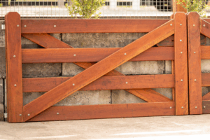 photo of The Barossa four rail timber gates by Saltram Rural