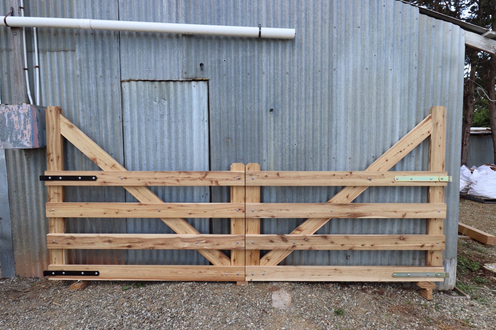 photo of The Hunter style timber double gates by Saltram Rural