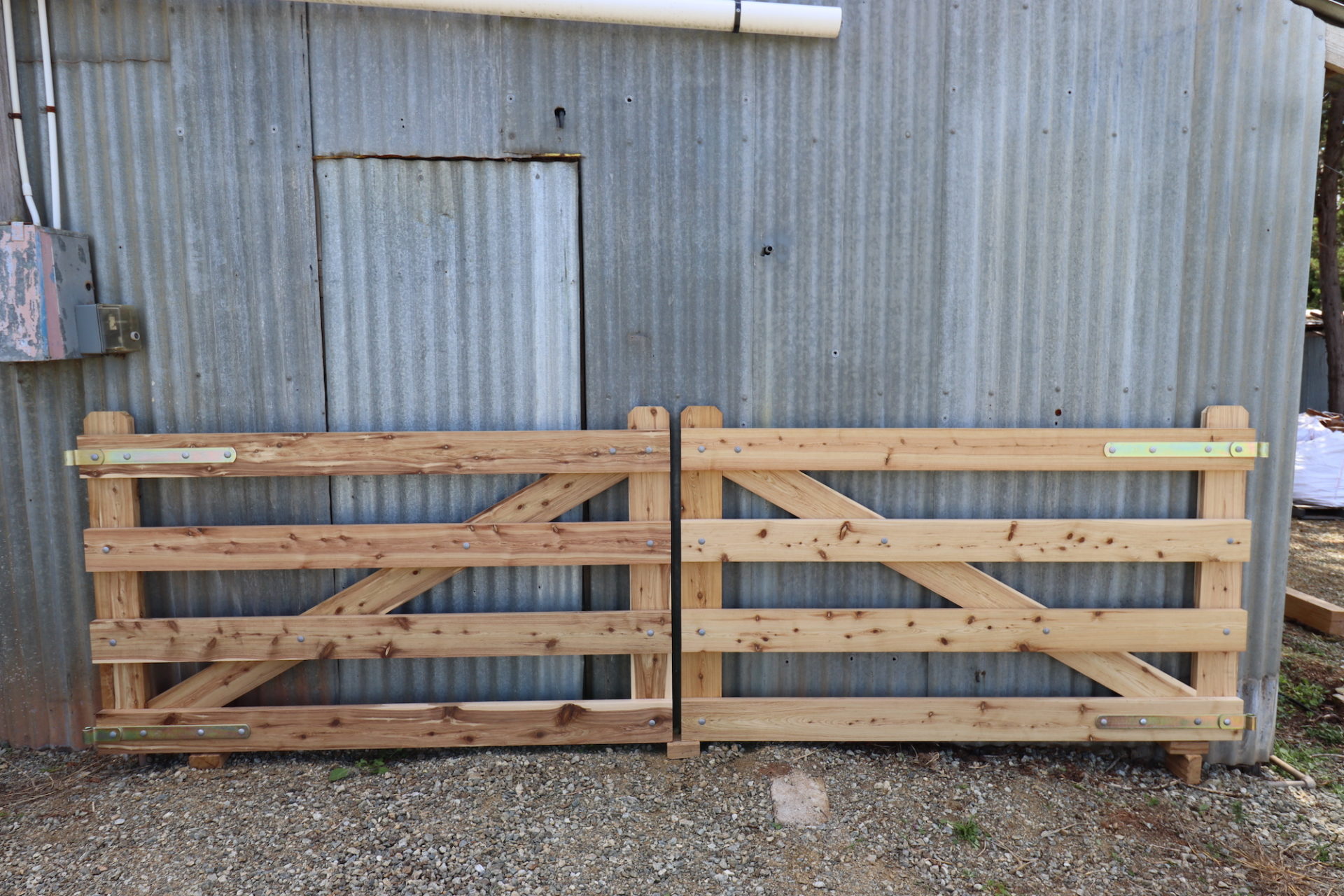 photo of The Mudgee style timber double gates by Saltram Rural