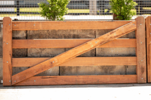 photo of The Mudgee style timber double gates by Saltram Rural