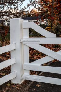 Saltram Rural Timber Gates Painted in White